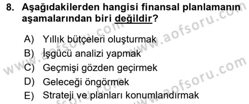 Sosyal Hizmet Yönetimi Dersi 2021 - 2022 Yılı (Final) Dönem Sonu Sınav Soruları 8. Soru