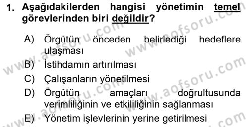 Sosyal Hizmet Yönetimi Dersi 2021 - 2022 Yılı Yaz Okulu Sınav Soruları 1. Soru