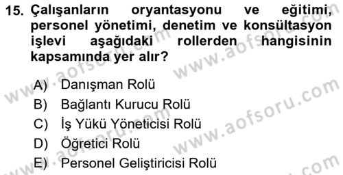 Sosyal Hizmet Yönetimi Dersi 2021 - 2022 Yılı Yaz Okulu Sınav Soruları 15. Soru