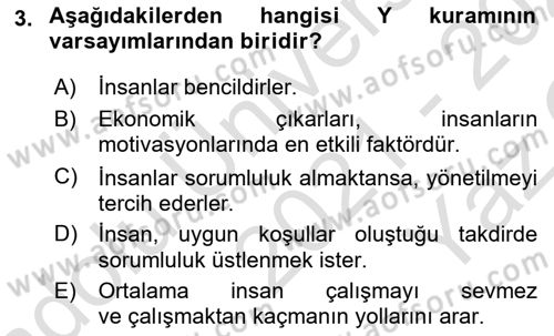 Sosyal Hizmet Yönetimi Dersi 2021 - 2022 Yılı Yaz Okulu Sınav Soruları 3. Soru