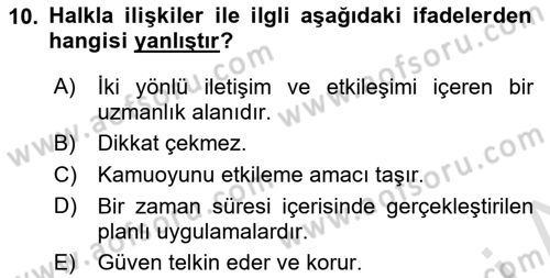 Sosyal Hizmet Yönetimi Dersi 2022 - 2023 Yılı Yaz Okulu Sınav Soruları 10. Soru