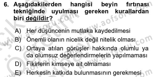 Sosyal Hizmet Yönetimi Dersi 2022 - 2023 Yılı Yaz Okulu Sınav Soruları 6. Soru