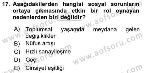 Sosyal Hizmet Yönetimi Dersi 2023 - 2024 Yılı (Final) Dönem Sonu Sınav Soruları 17. Soru