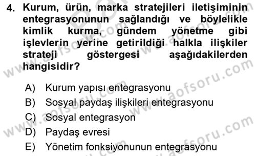 Sosyal Hizmet Yönetimi Dersi 2023 - 2024 Yılı (Final) Dönem Sonu Sınav Soruları 4. Soru