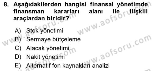 Sosyal Hizmet Yönetimi Dersi 2023 - 2024 Yılı (Final) Dönem Sonu Sınav Soruları 8. Soru