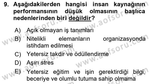 Sosyal Hizmet Yönetimi Dersi 2023 - 2024 Yılı (Final) Dönem Sonu Sınav Soruları 9. Soru