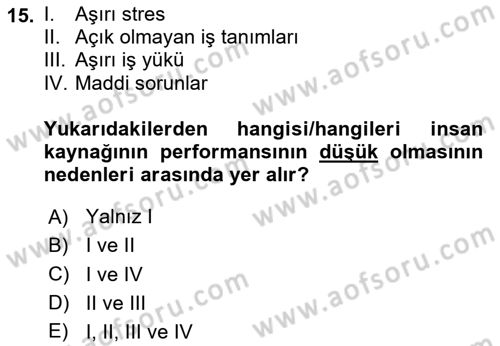 Sosyal Hizmet Yönetimi Dersi 2023 - 2024 Yılı Yaz Okulu Sınav Soruları 15. Soru