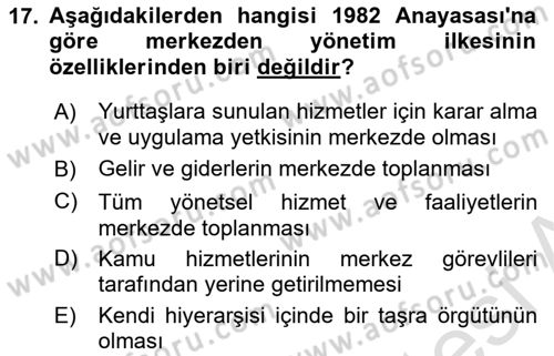 Sosyal Hizmet Yönetimi Dersi 2023 - 2024 Yılı Yaz Okulu Sınav Soruları 17. Soru