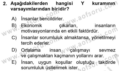 Sosyal Hizmet Yönetimi Dersi 2023 - 2024 Yılı Yaz Okulu Sınav Soruları 2. Soru