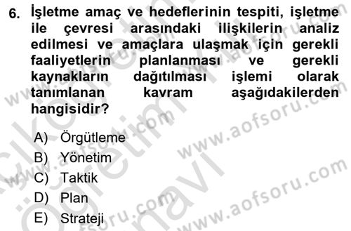 Sosyal Hizmet Yönetimi Dersi 2023 - 2024 Yılı Yaz Okulu Sınav Soruları 6. Soru