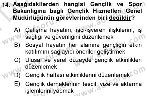 Sosyal Hizmet Yönetimi Dersi 2024 - 2025 Yılı (Final) Dönem Sonu Sınav Soruları 14. Soru