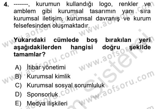 Sosyal Hizmet Yönetimi Dersi 2024 - 2025 Yılı (Final) Dönem Sonu Sınav Soruları 4. Soru