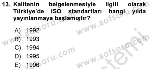 Sosyal Hizmet Yönetimi Dersi 2025 - 2026 Yılı (Vize) Ara Sınav Soruları 13. Soru