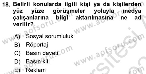Sosyal Hizmet Yönetimi Dersi 2025 - 2026 Yılı (Vize) Ara Sınav Soruları 18. Soru