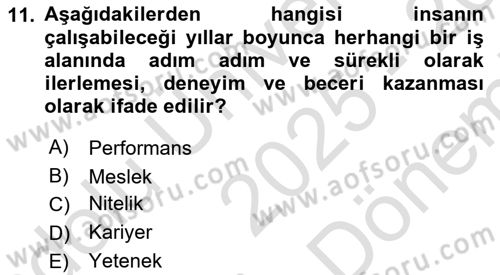Sosyal Hizmet Yönetimi Dersi 2025 - 2026 Yılı (Final) Dönem Sonu Sınav Soruları 11. Soru