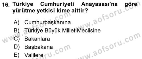 Sosyal Hizmet Yönetimi Dersi 2025 - 2026 Yılı (Final) Dönem Sonu Sınav Soruları 16. Soru