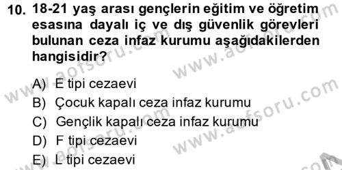 Sosyal Hizmet Mevzuatı Dersi 2013 - 2014 Yılı (Final) Dönem Sonu Sınav Soruları 10. Soru