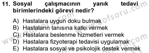 Sosyal Hizmet Mevzuatı Dersi 2013 - 2014 Yılı Tek Ders Sınav Soruları 11. Soru