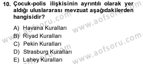 Sosyal Hizmet Mevzuatı Dersi 2014 - 2015 Yılı (Final) Dönem Sonu Sınav Soruları 10. Soru