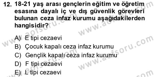 Sosyal Hizmet Mevzuatı Dersi 2014 - 2015 Yılı Tek Ders Sınav Soruları 12. Soru