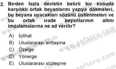 Sosyal Hizmet Mevzuatı Dersi 2015 - 2016 Yılı (Vize) Ara Sınav Soruları 2. Soru