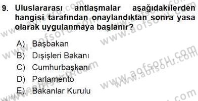 Sosyal Hizmet Mevzuatı Dersi 2015 - 2016 Yılı (Vize) Ara Sınav Soruları 9. Soru