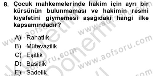 Sosyal Hizmet Mevzuatı Dersi 2015 - 2016 Yılı (Final) Dönem Sonu Sınav Soruları 8. Soru