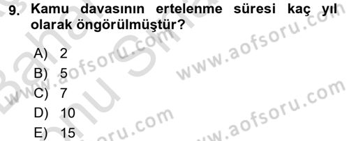 Sosyal Hizmet Mevzuatı Dersi 2015 - 2016 Yılı (Final) Dönem Sonu Sınav Soruları 9. Soru