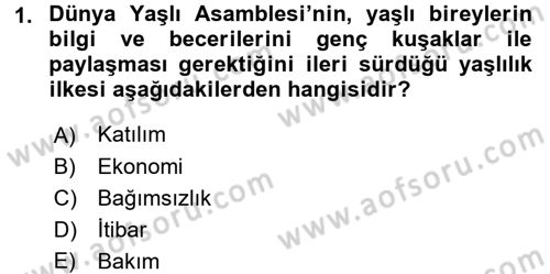 Sosyal Hizmet Mevzuatı Dersi 2015 - 2016 Yılı Tek Ders Sınav Soruları 1. Soru