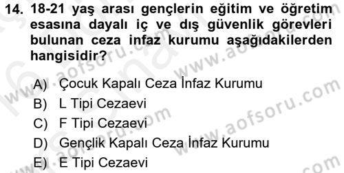 Sosyal Hizmet Mevzuatı Dersi 2015 - 2016 Yılı Tek Ders Sınav Soruları 14. Soru