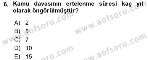 Sosyal Hizmet Mevzuatı Dersi 2016 - 2017 Yılı 3 Ders Sınav Soruları 6. Soru