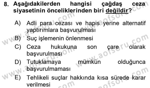 Sosyal Hizmet Mevzuatı Dersi 2016 - 2017 Yılı (Final) Dönem Sonu Sınav Soruları 8. Soru