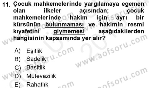 Sosyal Hizmet Mevzuatı Dersi 2017 - 2018 Yılı 3 Ders Sınav Soruları 11. Soru