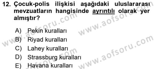 Sosyal Hizmet Mevzuatı Dersi 2017 - 2018 Yılı 3 Ders Sınav Soruları 12. Soru