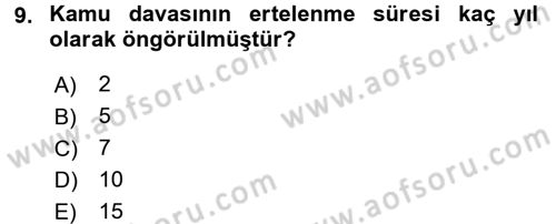 Sosyal Hizmet Mevzuatı Dersi 2017 - 2018 Yılı 3 Ders Sınav Soruları 9. Soru