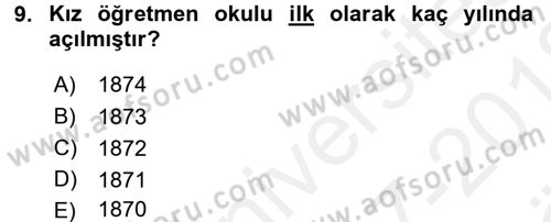 Sosyal Hizmet Mevzuatı Dersi 2017 - 2018 Yılı (Vize) Ara Sınav Soruları 9. Soru