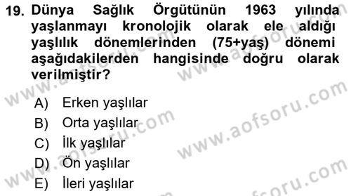 Sosyal Hizmet Mevzuatı Dersi 2021 - 2022 Yılı (Vize) Ara Sınav Soruları 19. Soru