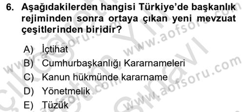 Sosyal Hizmet Mevzuatı Dersi 2021 - 2022 Yılı (Vize) Ara Sınav Soruları 6. Soru