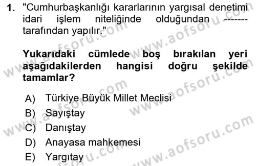 Sosyal Hizmet Mevzuatı Dersi 2021 - 2022 Yılı (Final) Dönem Sonu Sınav Soruları 1. Soru