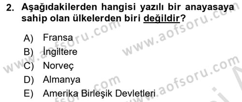 Sosyal Hizmet Mevzuatı Dersi 2021 - 2022 Yılı (Final) Dönem Sonu Sınav Soruları 2. Soru