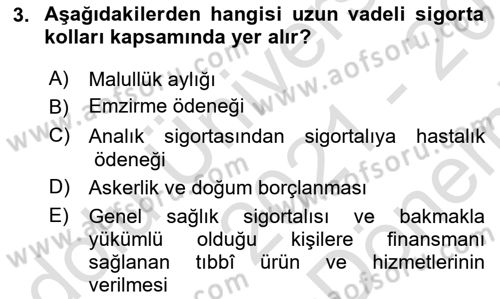 Sosyal Hizmet Mevzuatı Dersi 2021 - 2022 Yılı (Final) Dönem Sonu Sınav Soruları 3. Soru