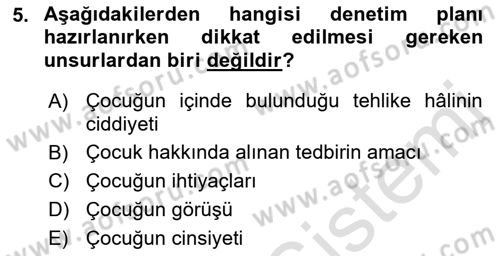 Sosyal Hizmet Mevzuatı Dersi 2021 - 2022 Yılı (Final) Dönem Sonu Sınav Soruları 5. Soru