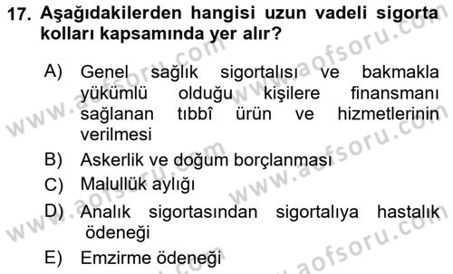 Sosyal Hizmet Mevzuatı Dersi 2021 - 2022 Yılı Yaz Okulu Sınav Soruları 17. Soru