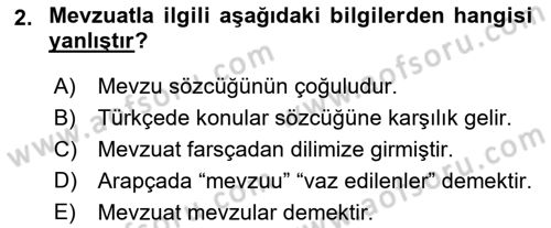 Sosyal Hizmet Mevzuatı Dersi 2022 - 2023 Yılı Yaz Okulu Sınav Soruları 2. Soru