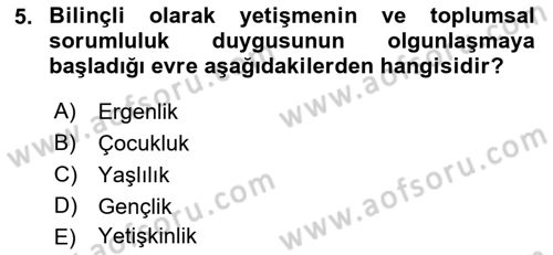 Sosyal Hizmet Mevzuatı Dersi 2022 - 2023 Yılı Yaz Okulu Sınav Soruları 5. Soru