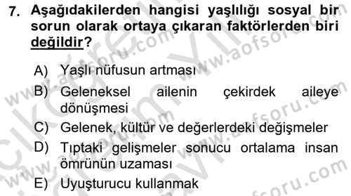 Sosyal Hizmet Mevzuatı Dersi 2022 - 2023 Yılı Yaz Okulu Sınav Soruları 7. Soru