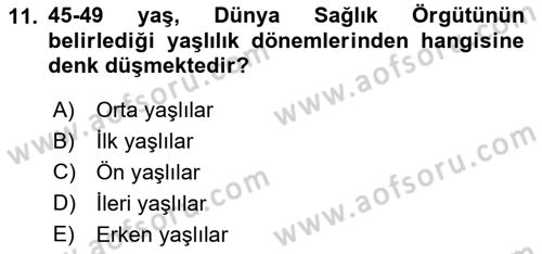 Sosyal Hizmet Mevzuatı Dersi 2023 - 2024 Yılı (Vize) Ara Sınav Soruları 11. Soru
