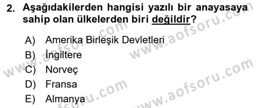 Sosyal Hizmet Mevzuatı Dersi 2023 - 2024 Yılı (Vize) Ara Sınav Soruları 2. Soru