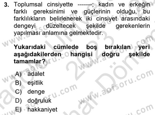 Sosyal Hizmet Mevzuatı Dersi 2023 - 2024 Yılı (Final) Dönem Sonu Sınav Soruları 3. Soru