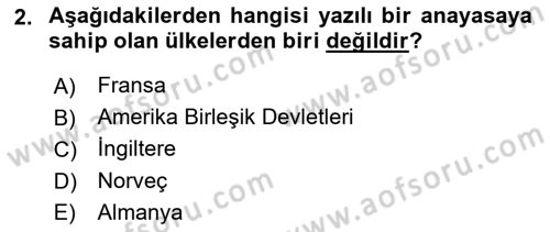 Sosyal Hizmet Mevzuatı Dersi 2023 - 2024 Yılı Yaz Okulu Sınav Soruları 2. Soru